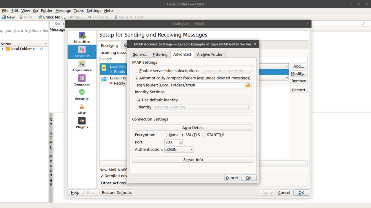 selecting inbound port and security